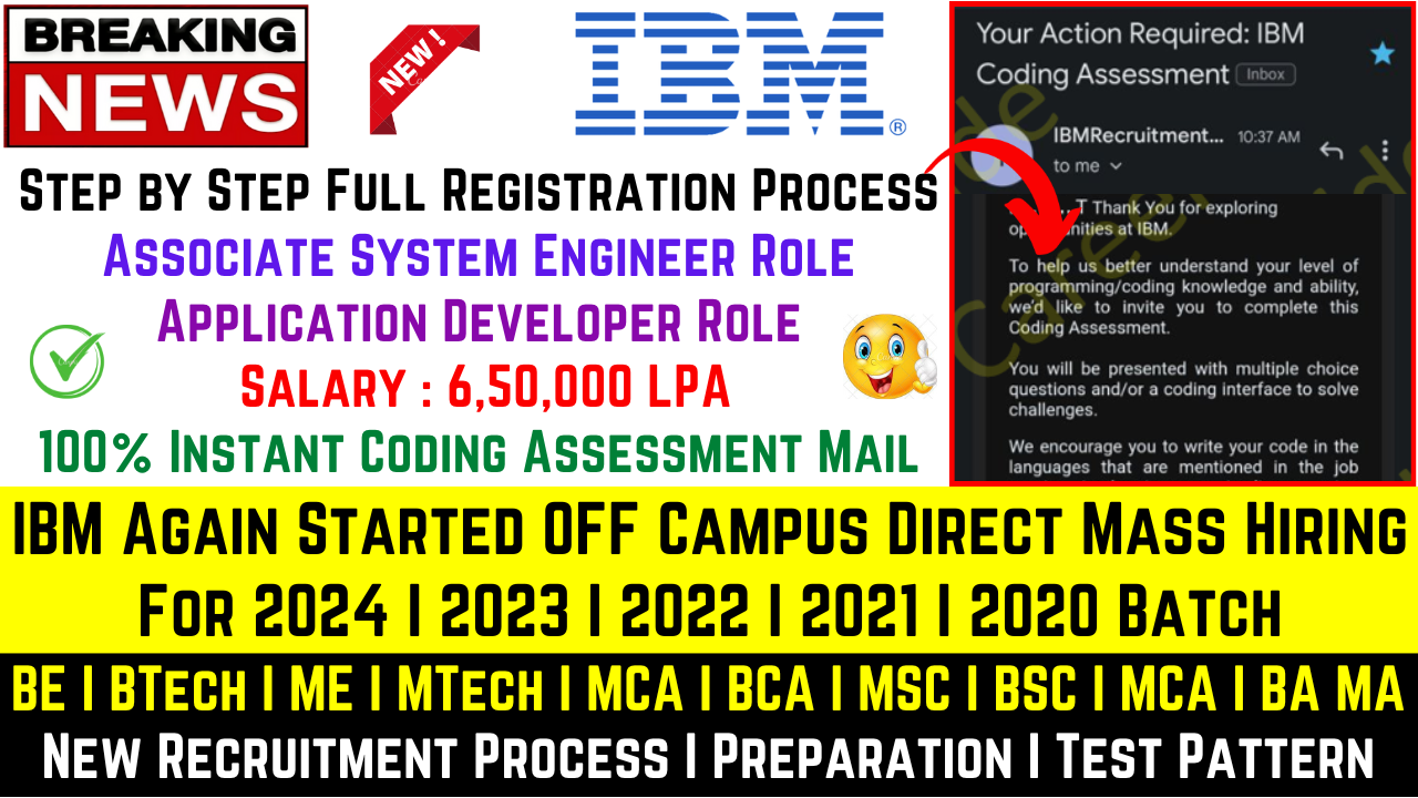 IBM Again Started Off Campus Recruitment For 2024 20232020 Batch